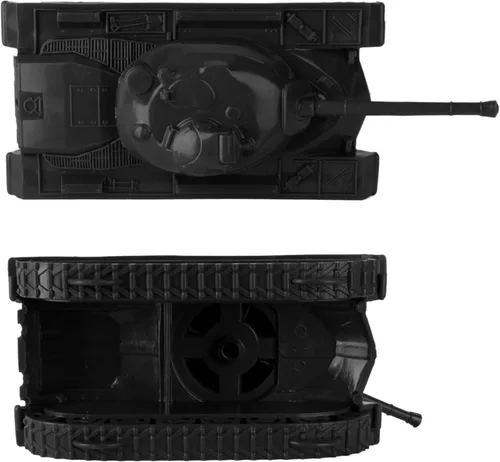 Miniatura 3 de TimMee - Tanques de juguete para hombres de plástico del ejército - Negro WW2 3pc - Hecho en Estados Unidos