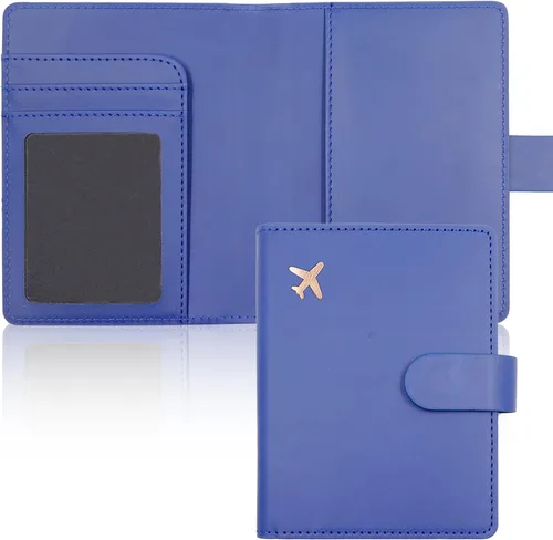 Miniatura 10 de Estuche para pasaporte, ranuras para pasaporte, tarjetero para pasaporte y tarjeta de vacunación, bonita funda para pasaporte para mujeres