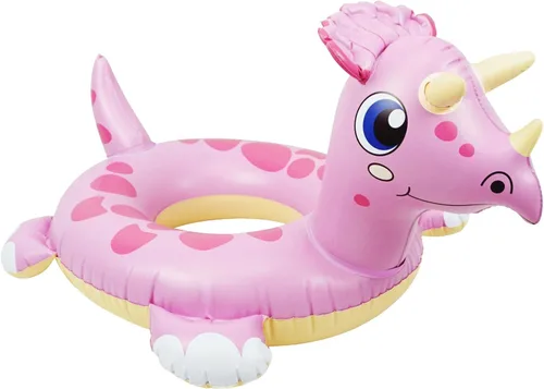 HOHQB Anillos de piscina de dinosaurio para niños y niñas, flotadores de piscina para niños de 4 a 8 años, juguetes de piscina para niños pequeños