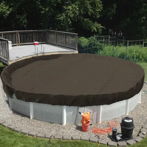 Miniatura 14 de TANG Cubiertas redondas de 10 pies para piscina de 6 pies para tanque redondo sobre el suelo, cubiertas de piscina de hojas de invierno