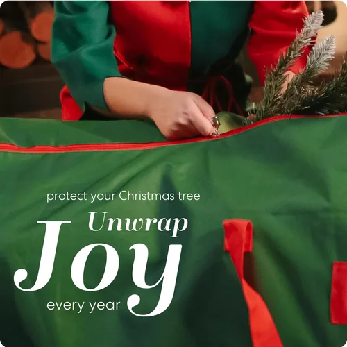 Miniatura 3 de Handy Laundry Bolsa de Almacenamiento Rodante para Árbol - Para Árbol Artificial de Navidad de 9 Pies. Bolsa con Cremallera, Asas de Transporte