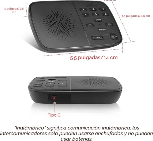 Miniatura 8 de Hosmart UltraSpeak Pro Intercomunicadores inalámbricos para el hogar, intercomunicador bidireccional en tiempo real, sistema de intercomunicación