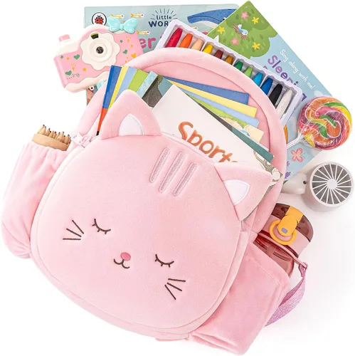 Miniatura 26 de Lazada Mochila para niños pequeños, juguetes de animales de peluche, mochila pequeña, color gris, 9.5 pulgadas