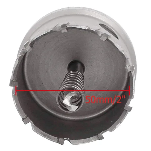 Miniatura 2 de XMHF 50mm/2" Dia punta de carburo agujero diente sierra resorte agujero cortador broca de metal