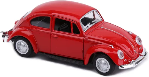 Miniatura 7 de Berry President 1967 Clásico Beetle Bug Vintage 1/32 Escala Diecast Metal Tire de Coche de Juguete Modelo para Regalo/Niños (ROJO)