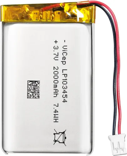 Miniatura 11 de Batería de polímero de litio de 3.7 V 350 mAh 702030 recargable con cables y conector JST-PHR-02 de 2 pines para altavoz Bluetooth y dispositivo