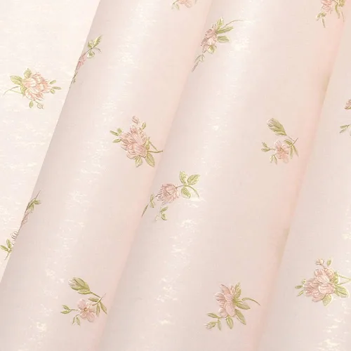 Miniatura 2 de DAWEI Papel tapiz pastoral moderno no tejido en relieve profundo 3D rosa floral para dormitorio, sala de estar, habitación de los niños, 1.73 pies