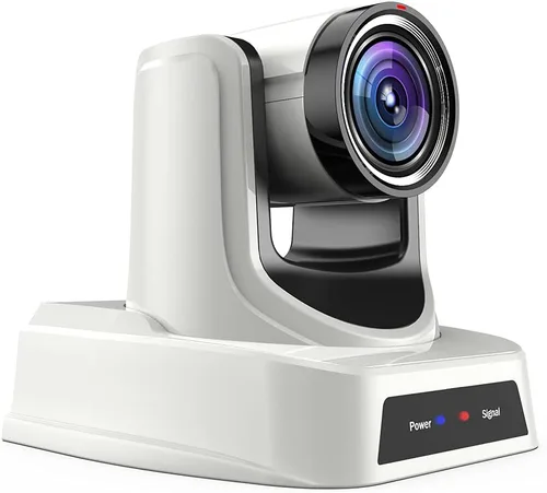 SMTAV Cámara PTZ NDI, zoom de 20x + 16x, cámara de transmisión en vivo con HDMI, 3G-SDI y salidas IP, NDI HX 4.6, para iglesia, conferencia,