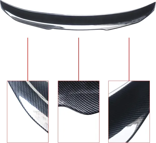 Miniatura 6 de NINTE Alerón para Infiniti Q50 Q50S Sedan 2014 2015 2016 2017 2018 2019 2020 2021 2022 2023 2024 ABS pintado fibra de carbono revestimiento PSM