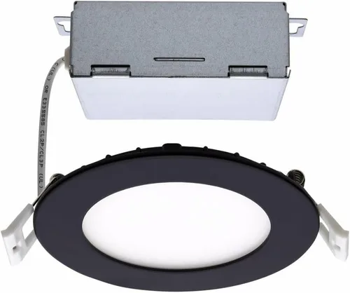Miniatura 4 de Satco CCT Downlight LED de ajuste delgado con lente plana con controlador remoto, cuadrado de 8 pulgadas, color blanco