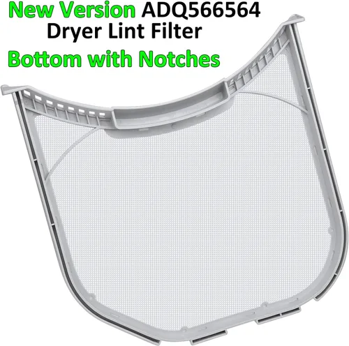 Miniatura 8 de ADQ566564 - Filtro de pelusa de repuesto para secadoras LG y Kenmore, filtro ADQ566564 (parte inferior con muescas), trampa de pantalla de pelusa