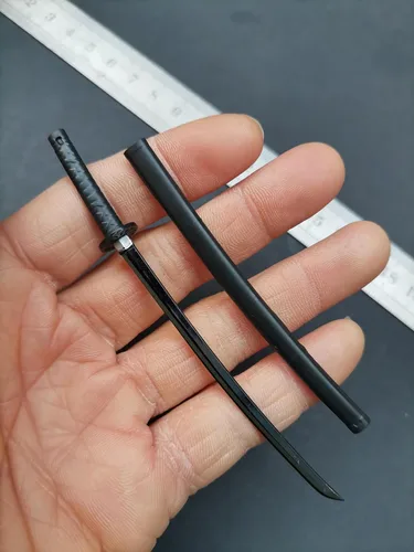 Miniatura 2 de Modelo de arma de juguete de espada larga Katana Samurai a escala 1/12 para figura de acción de 6 pulgadas, accesorios de escena de juguete #2