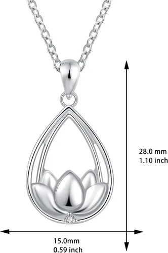 Miniatura 4 de ACJFA 925 - Colgante de plata de ley 925 con colgante para cenizas