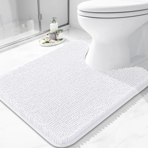 Miniatura 73 de Arotive Alfombras de baño de felpilla extrasuaves y absorbentes, de 24 x 16 pulgadas, lavables a máquina, parte trasera de goma antideslizante
