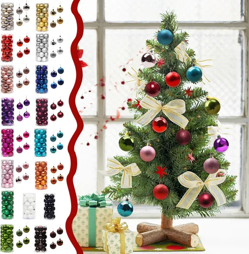 Miniatura 2 de 24 bolas decorativas de Navidad para árbol de Navidad, adornos de bolas inastillables de Navidad, bolas colgantes de Navidad para decoración