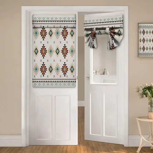 Miniatura 38 de Cortinas de puerta negras y rojas para ventanas de puerta, estampado de leopardo y cebra, cortinas de ventana para puerta de vidrio francesa