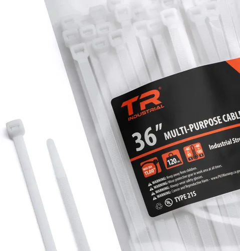 Miniatura 8 de Cable lazos multiuso TR Industrial TR88301 (100 piezas), 4 pulgadas, negro