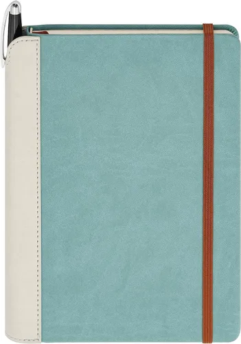 Miniatura 11 de SETTINI® Diario rayado – Diario de flores para escribir, juego de regalo – Cuero vegano de tapa dura, soporte único para bolígrafo, 192 páginas, A5