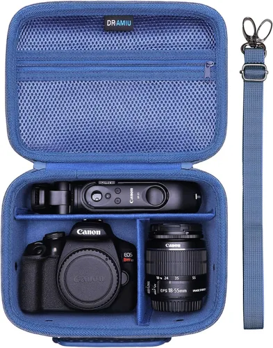 Miniatura 11 de Estuche Rígido para Canon EOS Rebel T7/R50/R6 Mark II/R100/R8/RP/R50 V/R5 Mark II/SL3/5D Mark IV/R10/R7/R5/90D/T6/T100 Cámaras, Lente, Trípode