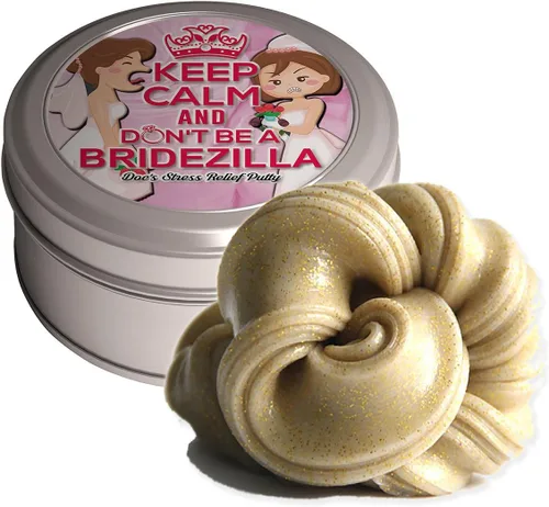 Don't Be A Bridezilla - Masilla para aliviar el estrés, regalos para novia, regalos divertidos para novia, regalo de compromiso con purpurina