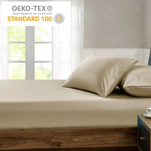 Miniatura 7 de FreshCulture Paquete de 2 Sábanas Bajeras Individuales Solamente – Sábana Bajera de Calidad Hotelera Tamaño Individual – Ultra Suave y Transpirable