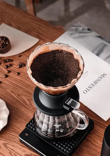 Miniatura 4 de BeeCa Clever - Gotero de café, cafetera de vidrio con control de un solo interruptor para estilos de prensa francesa y goteo, sistema de preparación