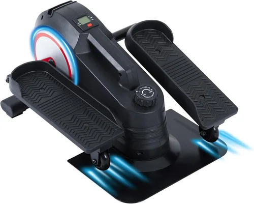 Máquina elíptica para debajo del escritorio, ejercitador de piernas elíptico con 8 velocidades ajustables, silencioso y portátil, ejercitador de