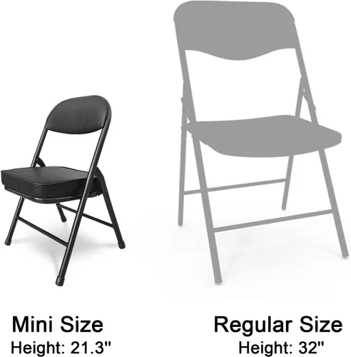 Miniatura 4 de Mini sillas plegables acolchadas, taburete de garaje, silla de camping portátil con cojín, silla de césped ligera, para eventos deportivos al aire