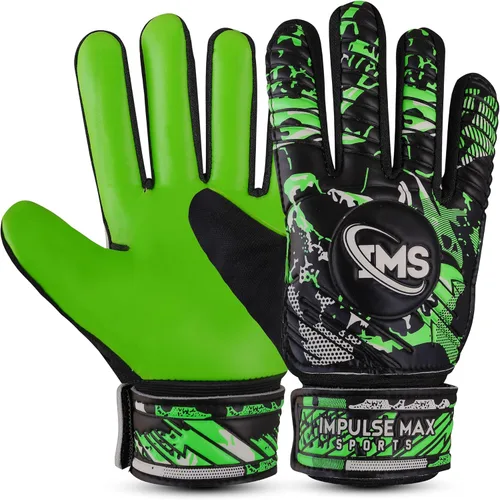 Miniatura 10 de Guantes de portero prémium para jóvenes, palma de látex de calidad y mano trasera, agarre superior, absorción de impactos, comodidad y durabilidad