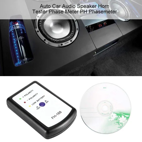 Miniatura 5 de Qiilu Probador de polaridad del altavoz, fase del medidor de fase del probador de la bocina del altavoz del coche auto