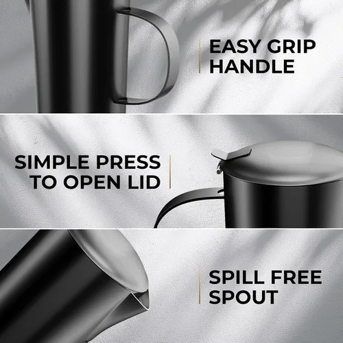 Miniatura 4 de Cafetera de acero inoxidable Moka Pot de 6 tazas (12 onzas líquidas), cafetera de estufa para inducción, estufas de gas y eléctricas, cafetera