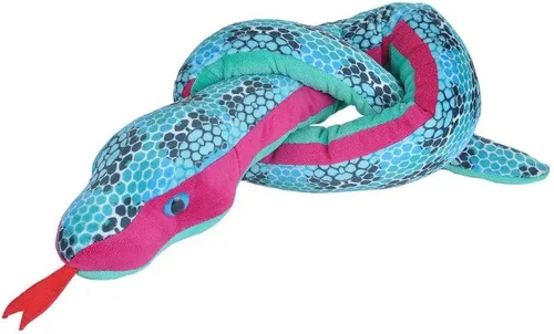 Wild Republic - Peluche de serpiente de peluche, regalo para niños, panal azul, 54"