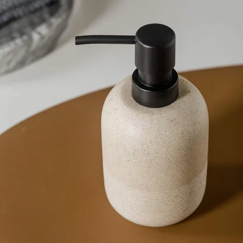 Miniatura 5 de Dispensador de Jabón GalDal Beige, Dispensador de Loción de Manos para Encimera de Baño, Dispensador de Jabón para Cocina.