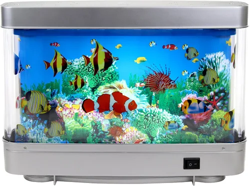 Lightahead Lámpara artificial sensorial para acuario – Tanque de peces falsos virtuales LED con animación de vida marina en movimiento océano en