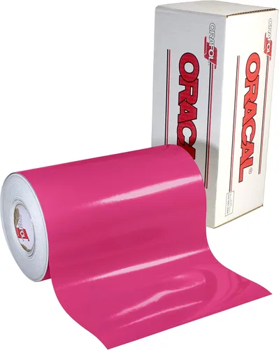 Oracal 651 Vinilo permanente brillante de 12 pulgadas x 6 pies, color rosa