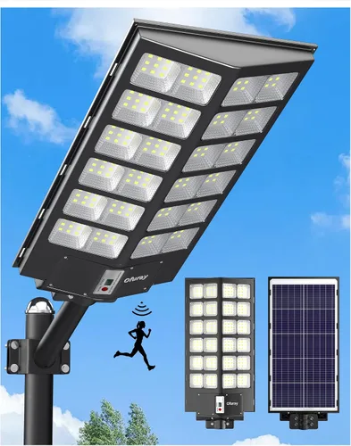 Miniatura 9 de Ofuray Of-9800W Luces solares de calle para exteriores, luces solares de seguridad con control remoto para estacionamiento, 6500K, impermeables