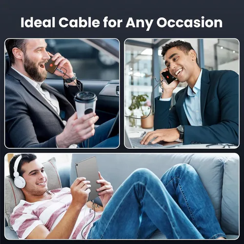 Miniatura 8 de Cable de carga múltiple de 240 W, cable USB C 6 en 1 de 4 pies, cables de carga rápida con puertos USB-C/A a conectores IP/tipo C/micro