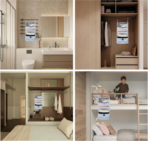 Miniatura 96 de TABITORA - Estantería portátil y plegable de gran capacidad con ganchos para colgar, ideal como almacenamiento para viajes
