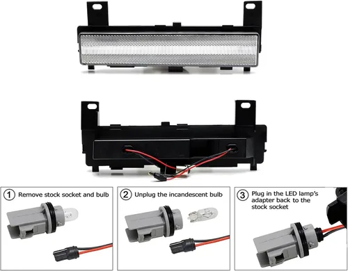 Miniatura 8 de iJDMTOY Kit de luces LED completas de posición/marcador lateral con lente semiclaro blanco/rojo compatible con Chevrolet 1988-1996 C4 Corvette
