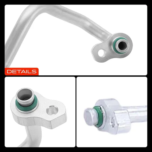 Miniatura 9 de A-Premium Conjunto de manguera de línea de descarga de A/C compatible con Kia Sorento, 2014 2015, 3.3L, compresor a condensador