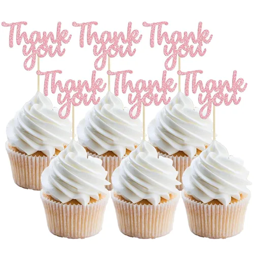 Miniatura 13 de Gyufise Paquete de 36 adornos para cupcakes con purpurina negra para Acción de Gracias, decoraciones para baby shower, niños y niñas, suministros