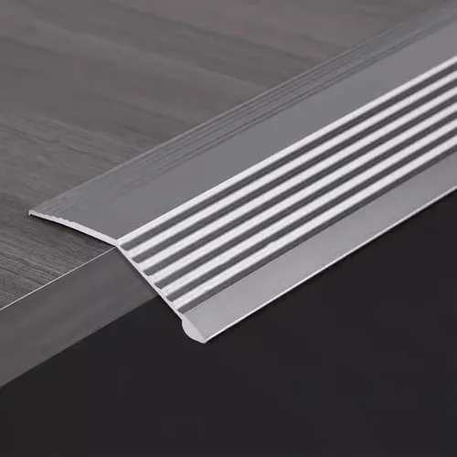 Miniatura 15 de MPOWRX Tira de transición de piso de metal a pisos de madera, tiras de unión antideslizantes para cubrir huecos de umbral, tira de borde de alfombra