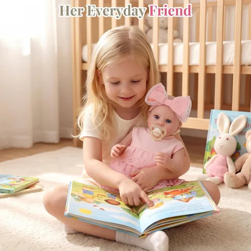 Miniatura 4 de BABESIDE Muñecas de bebé Reborn – Muñeca realista de cuerpo suave de 17 pulgadas para niña despierta, muñeca de bebé de la vida real con caja