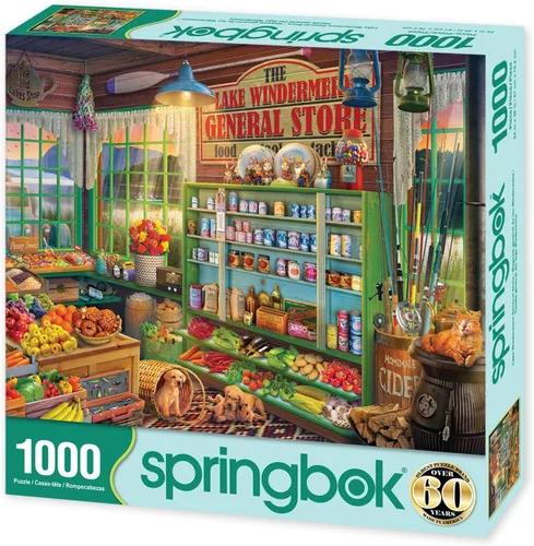Miniatura 2 de Springbok Lake Windermere General Store - Rompecabezas de 1000 piezas para adultos, piezas de corte único, fabricado en Estados Unidos Tienda