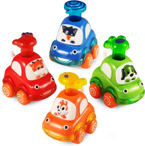 Miniatura 3 de ALASOU 4 piezas de juguetes de coches de animales para niños de 1 año Juguetes para bebés de 1 año, regalos para niños pequeños de 1 a 3