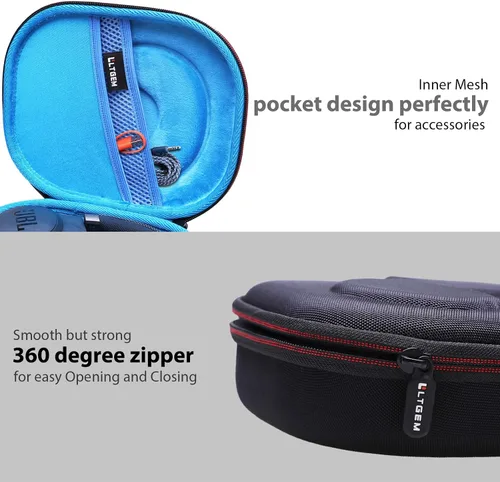 Miniatura 4 de LTGEM - Funda compatible con JBL Tune 770NC / 510BT / 720BT / 520BT / 520C / 670NC, para auriculares JBL Live 770NC / 670NC / 680NC / 780NC, azul