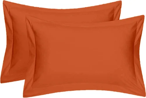 Miniatura 28 de Juego de 2 fundas de almohada estándar de 600 hilos, 100% algodón egipcio, con cierre de sobre, tamaño estándar de 20 x 26 pulgadas, fundas