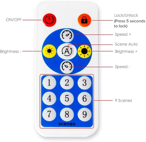 Miniatura 7 de BTF-LIGHTING WS2812B WS2811 1903 controlador Bluetooth SP601E con micrófono incorporado, música, doble salida de señal para tira de luces LED
