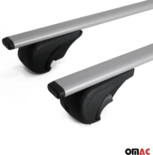 Miniatura 8 de OMAC Portaequipajes de techo para Subaru Impreza 2005-2007 Wagon Gray 2 piezas antirrobo para viajes, kayak, canoa, surf, esquí, snowboard, camping