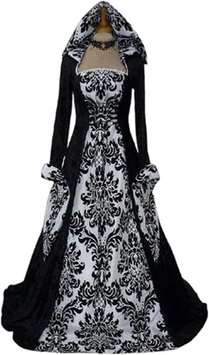 Miniatura 2 de Vestido renacentista de Halloween para mujer, talla grande, disfraces victorianos, longitud al suelo, vestidos medievales, elegante, vestido de baile